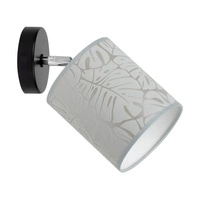 Mateo Wall Lamp 1xE27 Max.25W Black Metal/Beige Wallpaper 87800104