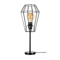 Lampa stołowa Endorfina 1xE27 Max.25W Czarny metal/czarny kabel PVC 72420104