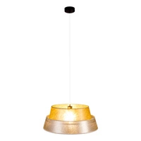 Nevoa Lampa Wisząca 1xE27 Max.60W Czarny/Transparentny PVC/Złoty-Srebrny 150040104
