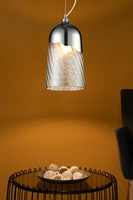 Daga Pendant Lamp 1xE27 Max.60W Chrome Metal/Transparent Glass 1677128