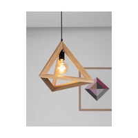 Lampa wisząca Trigonon 1xE27 Max.60W Dąb olejowany/Czarny metal/Czarny kabel PVC 1179170