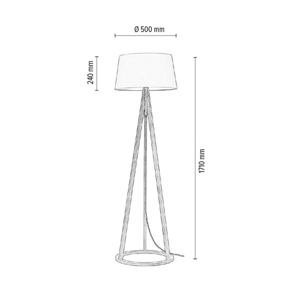 Konan Lampa Podłogowa 1xE27 Max,60W Dąb Olejowany/Antracyt/Czarny 6425174