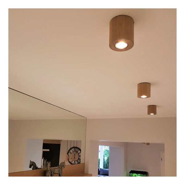 Wooddream Round Ceiling Lamp Incl.1xLED GU10 5W Oiled Oak 2566174