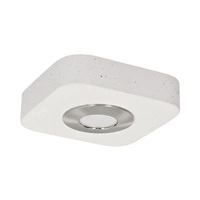 Cool Ceiling Lamp Incl. 1xLED Integrated 300lm 3000K 5W White Concrete/Satin Metal 2291137