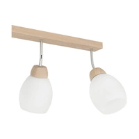 Tilia Ceiling Lamp 4xE27 Max.60W Oiled Oak/White Glass 2047419720883