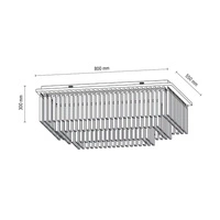 Euphoria Ceiling Lamp Incl. 19xLED 3W Chrome/Transparent 5971928