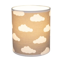 Lampshade Cylinder E27 H20 Gray-White Fabric with cloud pattern A1352