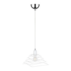 Komet Pendant Lamp 1xE27 Max.60W Chrome Metal/White Metal/White PVC Cable 1855102