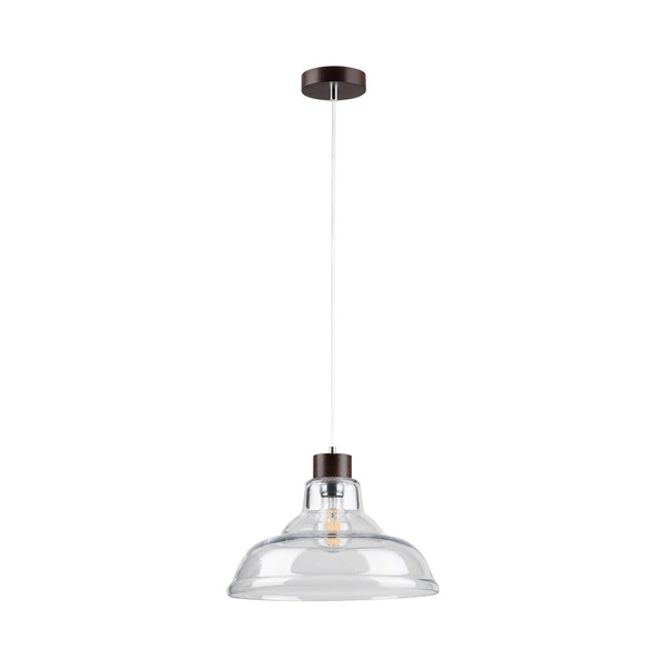 Avino Pendant Lamp 1xE27 Max.60W Walnut/Transparent/Transparent 9872076