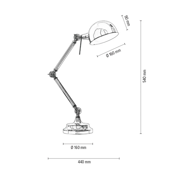 Kadina Table Lamp 1xE14 Max.60W Chrome Metal 8470128