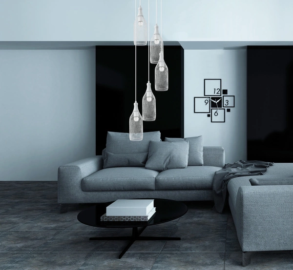 Barla Pendant Lamp 5xE27 Max.60W White Metal/White PVC Cable 1191502