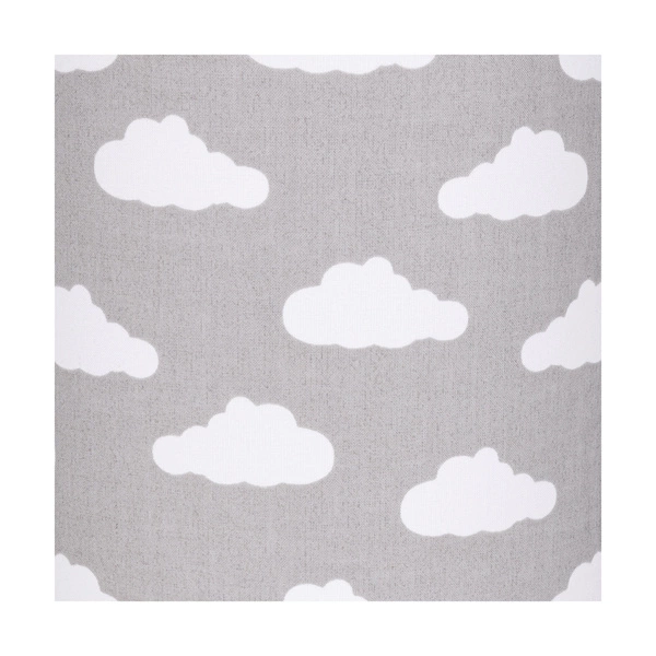 Lampshade Cylinder E27 H20 Gray-White Fabric with cloud pattern A1323