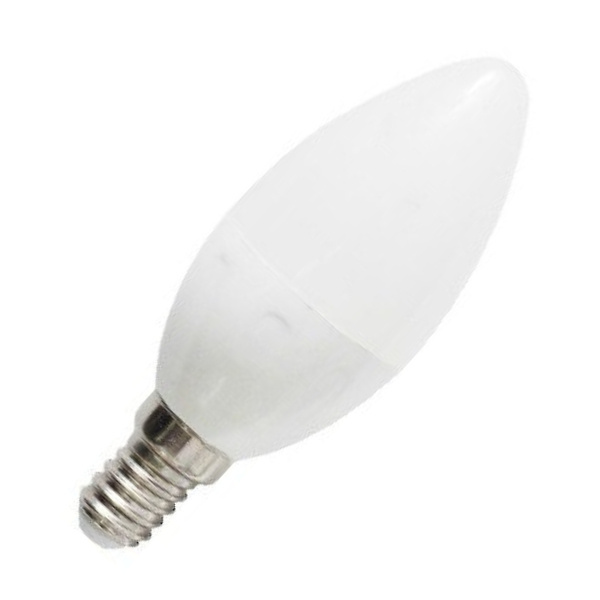 LED bulb E14 7W cold 6400K candle C37