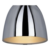 Mads Pendant Lamp 1xE27 Max.60W Chrome Metal/Transparent PVC Cable 1620128