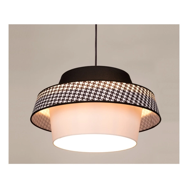 Preto Pepito Lampa Wisząca 1xE27 Max.60W Czarny/Czarny/Pepitka-Czarny-Biały 150079104