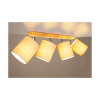 Boho Lampa Sufitowa 4xE27 Max.25W Dąb Olejowany/Beżowy 56791474