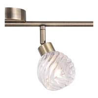 Wave Ceiling Lamp Incl. 4xG9 Max.28W Patina Metal/Transparent Glass 2102411