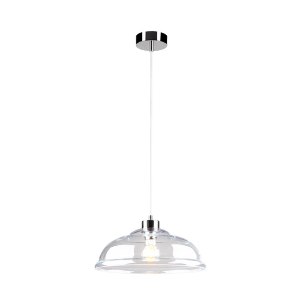 Lampa wisząca Molde 1xE27 maks. 60W chromowany metal/przezroczysty kabel PVC/przezroczyste szkło 9882028