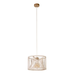 Reve Pendant Lamp 1xE27 Max.15W LED Oiled Oak/Cream Braided Cotton Cord/Natural Fabric Cable 184617174