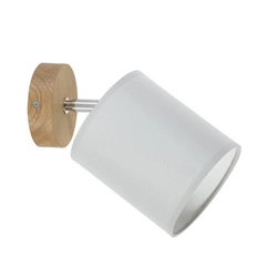 Aprillia Wall Lamp 1xE27 Max.25W Oiled Oak/Gray Fabric Shade 56745174