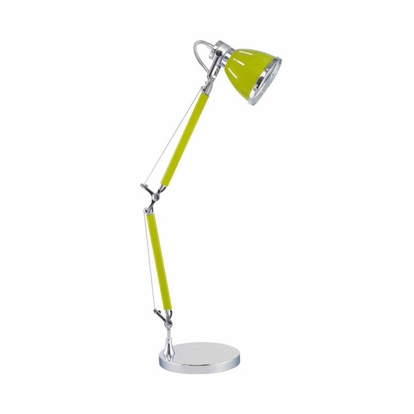 Lampa biurkowa, wysoka z regulacją, zielona JERONA 86cm 7050109