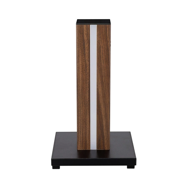 Flame Table Lamp 1x LED 12V Integrated 4.6W Black/Walnut veneer/Black PVC/Touch Dimmer 830119186