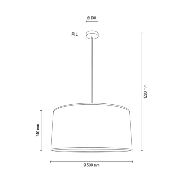 Boho Hanging Lamp 1xE27 Max.60W Oiled Oak/Transparent PVC/Beige 16910174