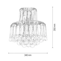 Grenada Wall Lamp 2xE14 Max.40W Chrome Metal/Transparent Glass/Green Glass 5100209