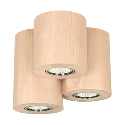 Wooddream Round Ceiling Lamp 3xGU10 Max.6W Birch Wood