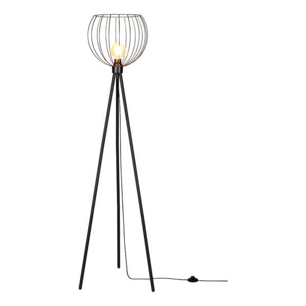 Coop Floor Lamp 1xE27 Max.40W Black Metal/Black PVC Cable 12580104