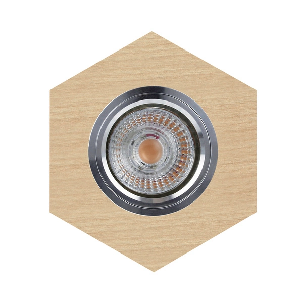 Vitar Wood Incl Ceiling Lamp.1xLED GU10 6W Birch/Chrome 2518160