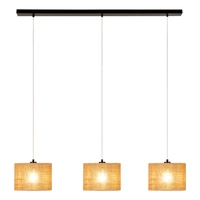 Jute Hanging Lamp 3xE27 Max.40W Black/Transparent/PVC/Beige 16910304