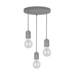 Lampa Wisząca Amory 3xE27 Max.60W Szary Beton/Czarno-Biały Kabel Tkaninowy 9774336R