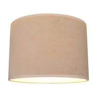 Lampshade Cylinder E27 H30 White Velvet A0424