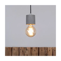 Strong Pendant Lamp 1xE27 Max.60W Gray Concrete/Black Fabric Cable 7061936