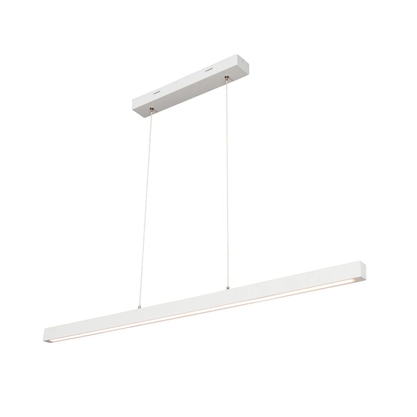 Smal Pendant Lamp 1xLED 24V Integrated 1431lm 3000K 15W White Beech Wood/Transparent PVC Cable with Touch Dimmer