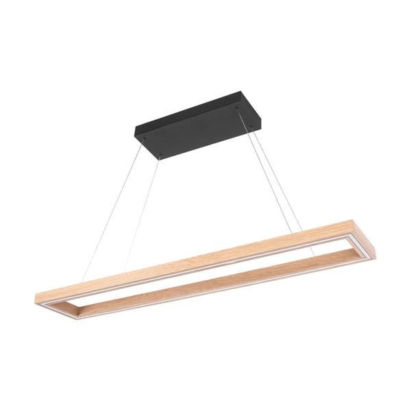 Legno Pendant Lamp 3xLED 24V 68W Int. Black/Oiled Oak with Touch Dimmer/Rollizug 1037415800000