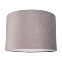 Lampshade Cylinder E27 H35 Gray Velvet A0594