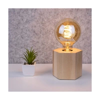 Fofi Table Lamp 1xE27 Max.25W Birch Wood/Black PVC Cable 7016010400000