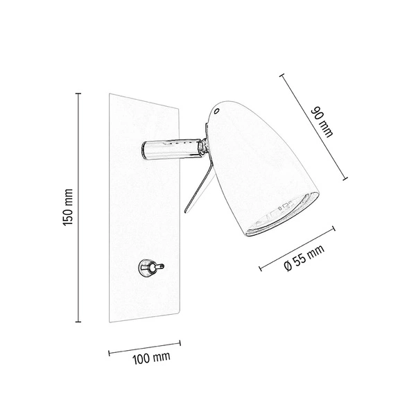 Ian Wall Lamp 1xGU10 Max.35W Black Metal/Chrome Metal 2736104