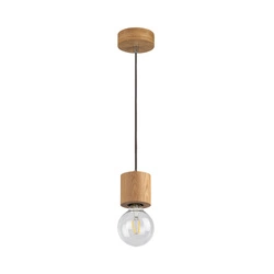 Trongo Round Pendant Lamp 1xE27 Max.60W Oiled Oak/Anthracite/Braided 7061174