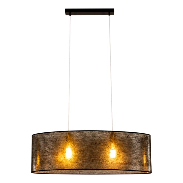 Nevoa Pendant Lamp 2xE27 Max.40W Black Metal/Transparent PVC Cable/Black Fabric Shade 17920204