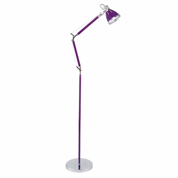 Lampa stojąca, wysoka, podłogowa, biurowa fiolet JERONA 180cm 7051114