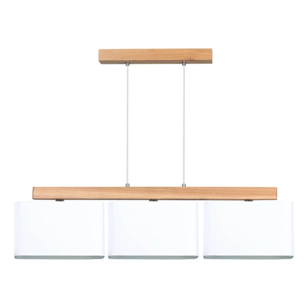 Cadre Pendant Lamp 3xE27 Max.25W Oiled Oak/Transparent PVC/White 875210374