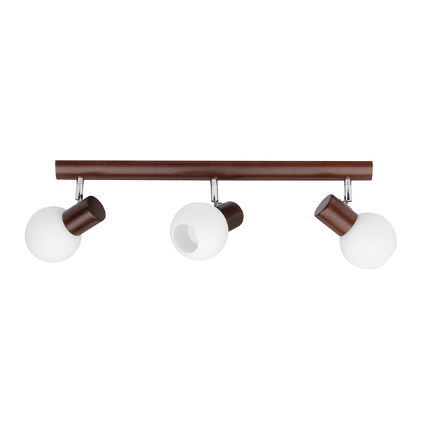 Karin Ceiling Lamp 3xE14 Max.40W Walnut Beech Wood/White Glass