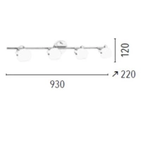 Ida Ceiling Lamp Incl. 4xLED Integrated 1600lm 2700K 3W Chrome Metal/White Glass 2760428