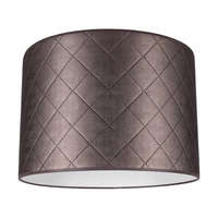 Lampshade Cylinder E27 H35 Gray-Brown Synthetic Fabric A0950