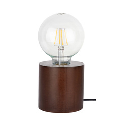 Trongo Round Table Lamp 1xE27 Max.25W Walnut/Black