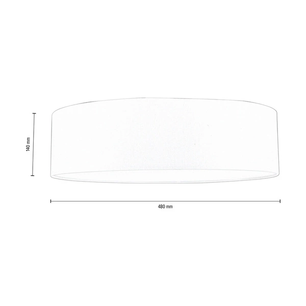 Josefina Ceiling Lamp 4xE27 Max.25W White Metal/White Fabric Shade 4764812