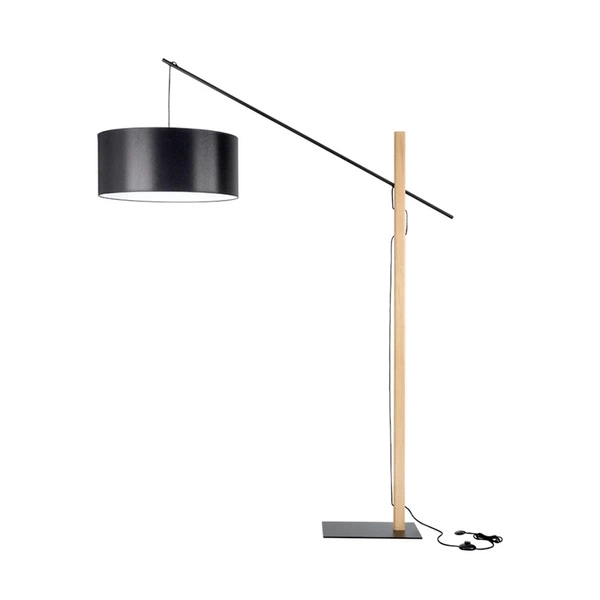 Cecile Floor Lamp 1xE27 Max.60W Black/Oiled Oak/Black 75012904